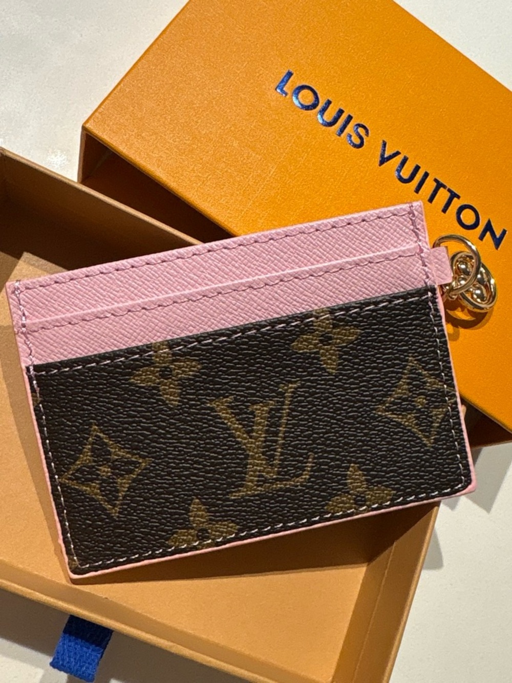 Brown Monogram Card Holder